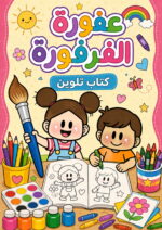 دفتر تلوين (عفُورة الفرفورة)+أقلام تلوين خشبية هدية